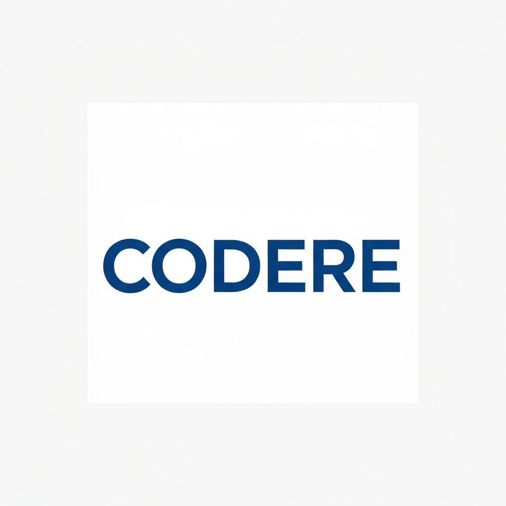 Logotipo de Codere México con texto azul oscuro sobre fondo blanco, operador de apuestas y casino con licencia SEGOB