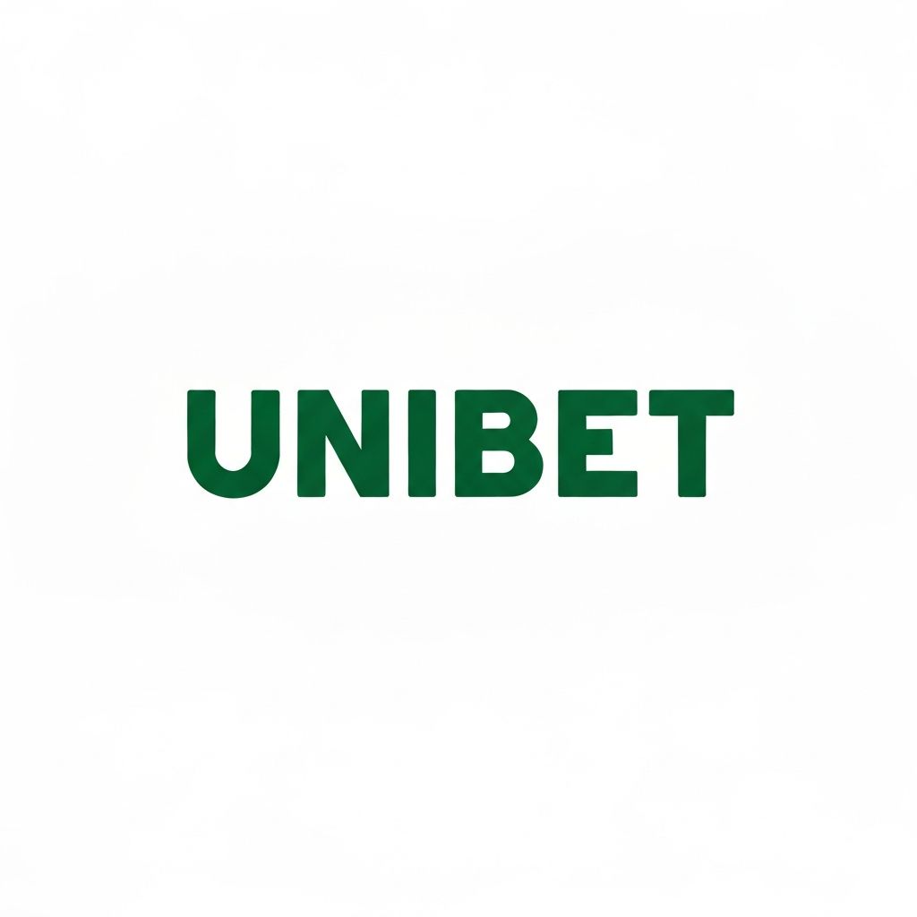 Logotipo de Unibet con texto verde bosque en negrita sobre fondo blanco, casino y apuestas deportivas en línea
